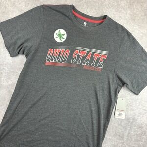 Ohio State Buckeyes T Shirt Mens L Gray Short Sleeve Rare Sample College NEW